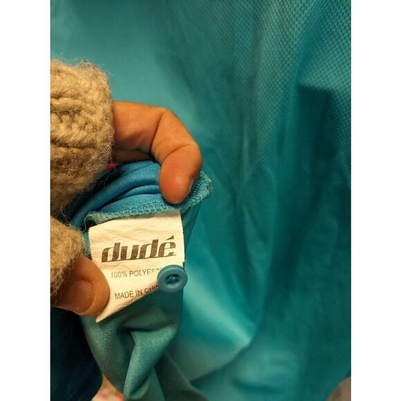 Dude Disc Golf Top Light Blue Pink Authentic Apparel USA Small S - Picture 6 of 7